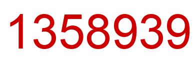 Number 1358939 red image