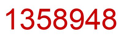 Number 1358948 red image