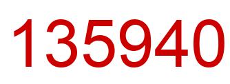 Number 135940 red image