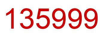 Número 135999 imagen rojo