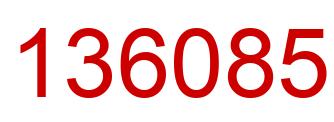 Number 136085 red image