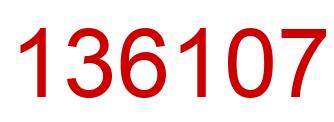 Number 136107 red image