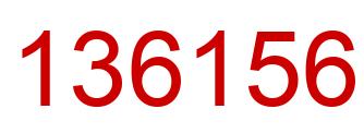 Number 136156 red image