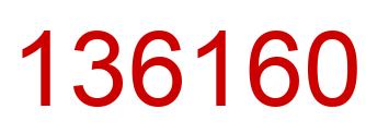 Number 136160 red image