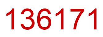Number 136171 red image