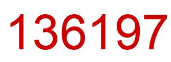 Número 136197 imagen rojo