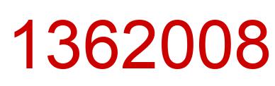 Number 1362008 red image