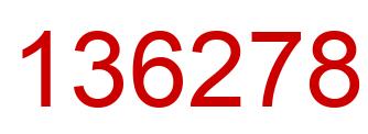 Number 136278 red image