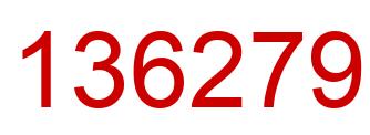Number 136279 red image