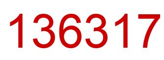 Number 136317 red image