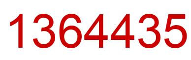 Number 1364435 red image