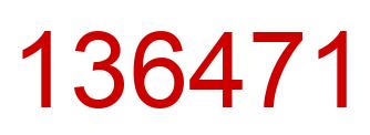 Number 136471 red image