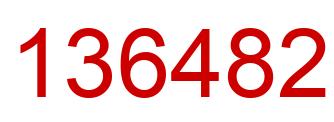 Number 136482 red image