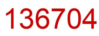 Number 136704 red image