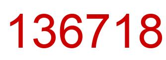 Number 136718 red image