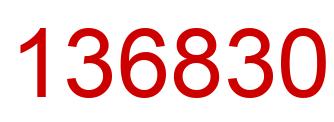 Number 136830 red image