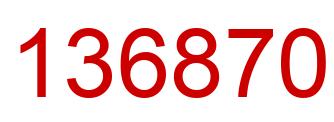 Number 136870 red image