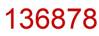 Number 136878 red image