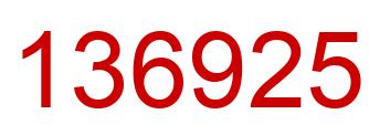 Número 136925 imagen rojo