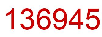 Número 136945 imagen rojo