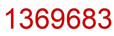 Number 1369683 red image