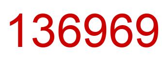 Número 136969 imagen rojo