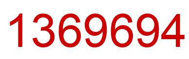 Number 1369694 red image