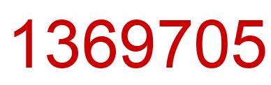 Number 1369705 red image