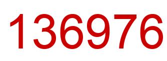 Number 136976 red image