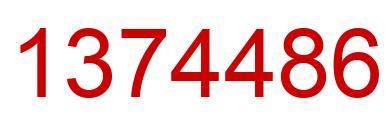 Number 1374486 red image