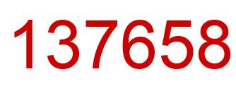 Number 137658 red image