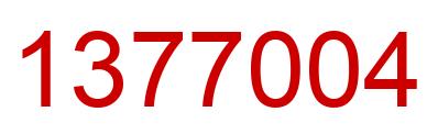Number 1377004 red image