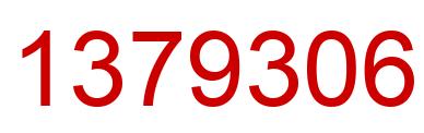 Number 1379306 red image
