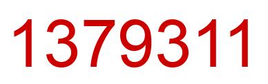 Number 1379311 red image