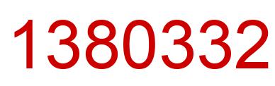 Number 1380332 red image