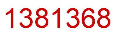 Number 1381368 red image