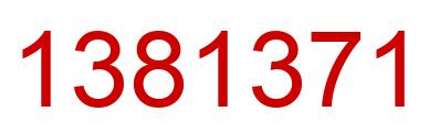 Number 1381371 red image