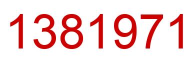 Number 1381971 red image
