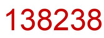 Number 138238 red image