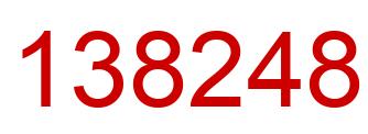 Number 138248 red image