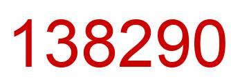 Number 138290 red image