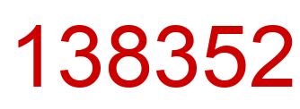 Number 138352 red image