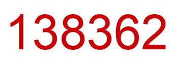Number 138362 red image