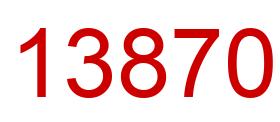 Number 13870 red image