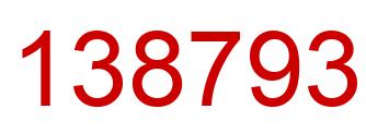 Number 138793 red image