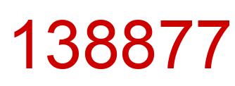 Number 138877 red image