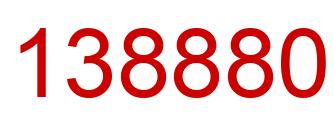 Número 138880 imagen rojo