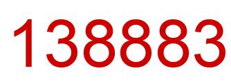 Number 138883 red image