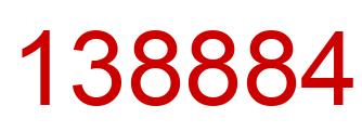 Number 138884 red image