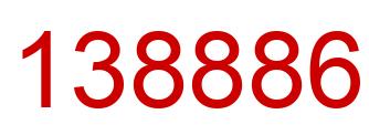 Number 138886 red image